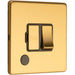 1 Gang 13A Switched Fuse Spur & Flex Outlet SCREWLESS SATIN BRASS Isolation
