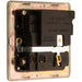5 PACK 1 Gang Single 13A UK Plug Socket & 2.1A USB-A SCREWLESS SATIN BRASS