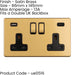 2 Gang Double 13A UK Plug Socket & 2x 3.1A USB-C & USB-A SCREWLESS SATIN BRASS