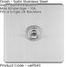 1 Gang Single Retro Toggle Light Switch SCREWLESS SATIN STEEL 10A 2 Way Lever