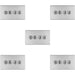 5 PACK 4 Gang Quad Retro Toggle Light Switch SCREWLESS SATIN STEEL 10A 2 Way