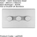 2 PACK 3 Gang Dimmer Switch 2 Way LED SCREWLESS SATIN STEEL Light Dimming Wall