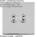 2 PACK 2 Gang Double Retro Toggle Light Switch SCREWLESS CHROME 10A 2 Way Plate