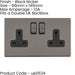 5 PACK 2 Gang DP 13A Switched UK Plug Socket SCREWLESS BLACK NICKEL Wall Power
