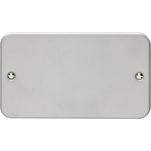 Double HEAVY DUTY METAL CLAD Blanking Plate Round Edged Wall Box Hole Cover Cap
