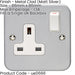 5 PACK 1 Gang Single 13A Switched UK Plug Socket HEAVY DUTY METAL CLAD Power