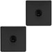 2 PACK 1 Gang Single Retro Toggle Light Switch SCREWLESS MATT BLACK 10A 2 Way