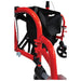 Red Deluxe Aluminium Rollator and Transit Chair 2-in-1 Dual Function Walker Loops