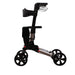 Grey Aluminium 4 Wheel Rollator Walking Aid - Flat Folding - 136kg Weight Limit Loops