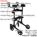 Black Lightweight Aluminium Forearm Rollator Mobility Aid - 136kg Weight Limit Loops