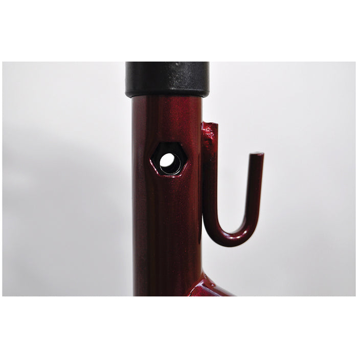 Red Three Wheeled Steel Walker - Puncture Proof Tyres - 115kg Weight Limit Loops