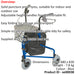 Blue Foldable Aluminium Tri-Walker - Bag AND Basket Included 132kg Weight Limit Loops