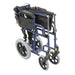 Deluxe Attendant Propelled Steel Wheelchair - Compact Foldable Design - Blue Loops