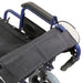 Deluxe Attendant Propelled Steel Wheelchair - Compact Foldable Design - Blue Loops