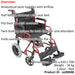 Deluxe Attendant Propelled Steel Wheelchair - Compact Foldable Design - Red Loops