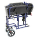 Deluxe Self Propelled Steel Wheelchair - Semi-Foldable Design - Blue Finish Loops