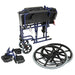 Deluxe Self Propelled Steel Wheelchair - Semi-Foldable Design - Blue Finish Loops