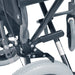 Lightweight Aluminium Compact Attendant Propelled Transport Wheelchair Hammered Loops