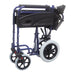 Lightweight Aluminium Compact Attendant Propelled Transport Wheelchair - Blue Loops