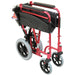 Lightweight Aluminium Compact Attendant Propelled Transport Wheelchair - Pink Loops