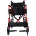 Lightweight Aluminium Compact Attendant Propelled Transport Wheelchair - Red Loops