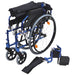 Deluxe Self Propelled Aluminium Wheelchair - Compact Foldable Design - Blue Loops