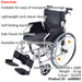 Deluxe Self Propelled Aluminium Wheelchair - Compact Foldable Design - Silver Loops