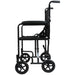 Lightweight Steel Compact Attendant Propelled Transit Wheelchair - Black Loops