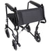 Lightweight Steel Compact Attendant Propelled Transit Wheelchair - Black Loops