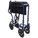 Lightweight Steel Compact Attendant Propelled Transit Wheelchair - Blue Loops
