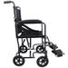 Lightweight Steel Compact Attendant Propelled Transit Wheelchair - Hammered Grey Loops