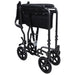 Lightweight Steel Compact Attendant Propelled Transit Wheelchair - Hammered Grey Loops