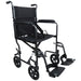 Lightweight Steel Compact Attendant Propelled Transit Wheelchair - Hammered Grey Loops