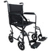 Lightweight Steel Compact Attendant Propelled Transit Wheelchair - Hammered Grey Loops