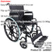 Lightweight Self Propelled Steel Transit Wheelchair - Foldable Design - Black Loops