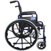 Lightweight Self Propelled Steel Transit Wheelchair - Foldable Design - Blue Loops