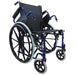 Lightweight Self Propelled Steel Transit Wheelchair - Foldable Design - Blue Loops