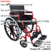 Lightweight Self Propelled Steel Transit Wheelchair - Foldable Design - Red Loops