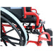 Lightweight Self Propelled Steel Transit Wheelchair - Foldable Design - Red Loops