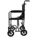 Compact Attendant Propelled Lightweight Aluminium Transit Wheelchair - Black Loops