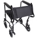 Compact Attendant Propelled Lightweight Aluminium Transit Wheelchair - Black Loops