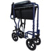 Compact Attendant Propelled Lightweight Aluminium Transit Wheelchair - Blue Loops