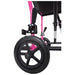 Compact Attendant Propelled Lightweight Aluminium Transit Wheelchair - Pink Loops