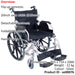 Deluxe Self Propelled Steel Wheelchair - 20 Inch Padded Seat 180kg Weight Limit Loops