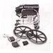 Deluxe Self Propelled Steel Wheelchair - 20 Inch Padded Seat 180kg Weight Limit Loops