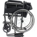 Deluxe Self Propelled Steel Wheelchair - Semi-Foldable - 110kg Weight Limit Loops