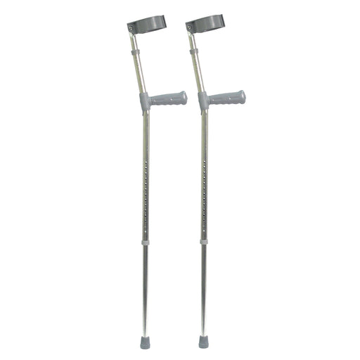 Large PVC Wedge Handle Lightweight Aluminium Elbow Crutch - 14+3 Height Settings Loops