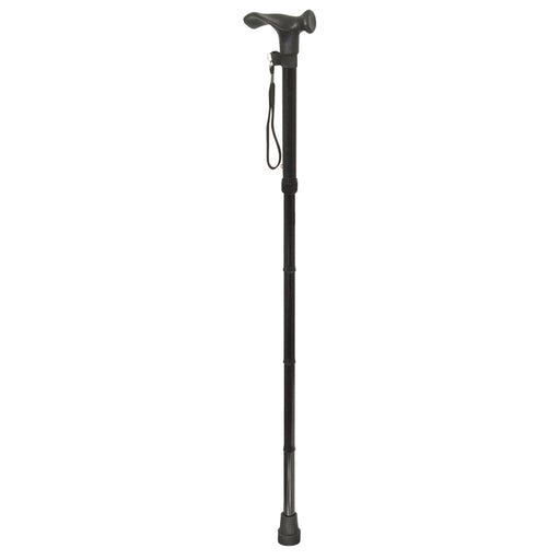 Collapsible Telescopic Left Handed Ergonomic Walking Stick - 5 Height Settings Loops