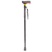 Collapsible Walking Stick with Ergonomic Wooden Handle - 5 Height Settings Loops