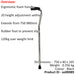 Extending Chrome Walking Stick with Ergonomic Foam Handle - 10 Height Settings Loops
